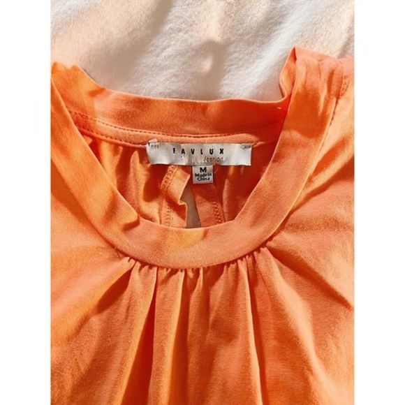 Favlux Fashion Women's Dark Orange Peach Mini Dress Sleeveless Open Back‎ Size M - Picture 4 of 8